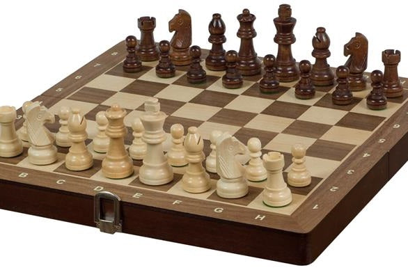 Sunrise Tournament wooden chess set No. 3 (30 x 30 cm) walnut / maple - Sunrise Tournament wooden chess set No. 3 (30 x 30 cm) walnut / maple