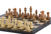 No6 Black Chessboard+ 3.75" French Acacia pieces