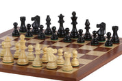 Juego de ajedrez «French»: tablero (casillas de 40 mm), piezas (rey de 80 mm)