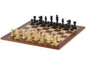 No5 Sapele Chessboard+ 3.5" German Ebonised pieces