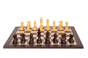 Juego de ajedrez «French»: tablero (casillas de 40 mm), piezas (rey de 80 mm)