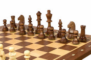 Tournament chess set No. 4 - 40 mm chessboard + Sunrise Staunton 78 mm pieces